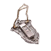 Platinum Art Deco Pendant, Watch, and Brooch with 6.50 TCW Mixed Cut Diamonds