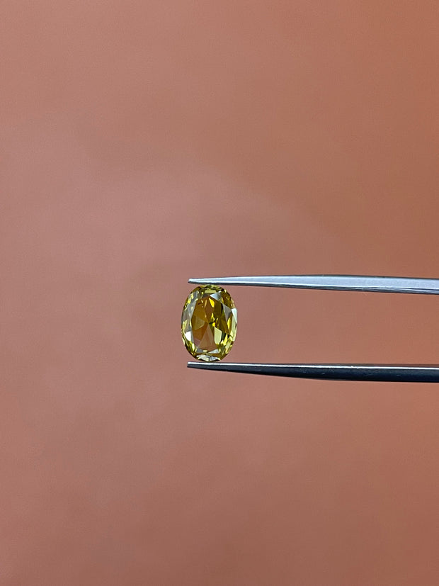 GIA 0.77CT Fancy Deep Brownish Yellow SI1 Oval Cut Loose Diamond