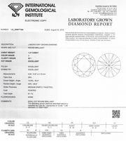 GIA Certified 1.21 CT J SI1 Round Diamond