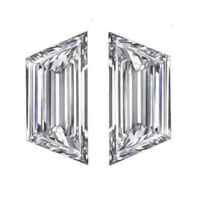 2/0.37 CARAT TRAPEZOID L COLOR VVS CLARITY DIAMOND