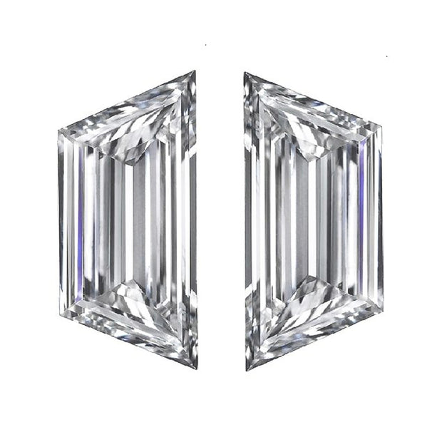 2/0.37 CARAT TRAPEZOID L COLOR VVS CLARITY DIAMOND