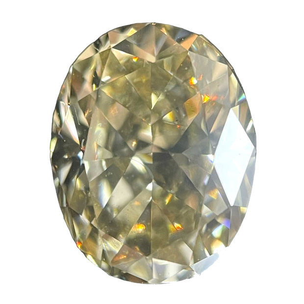 1.52 CARAT OVAL BRILLIANT GIA CERTIFIED FNCY BROWNISH YELLOW SI1 CLARITY DIAMOND