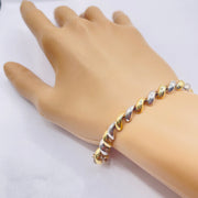 Elegant 14K Two Tone Gold Bracelet