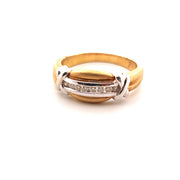 Radiant 14k Yellow Gold Diamond Ring