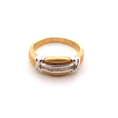 Radiant 14k Yellow Gold Diamond Ring