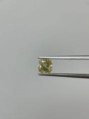 1.01 CARAT CUSHION BRILLIANT GIA CERTIFIED FANCY BROWNISH GREENISH YELLOW DIAMOND