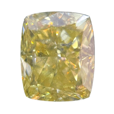 1.01 CARAT CUSHION BRILLIANT GIA CERTIFIED FANCY YELLOW SI2 CLARITY DIAMOND