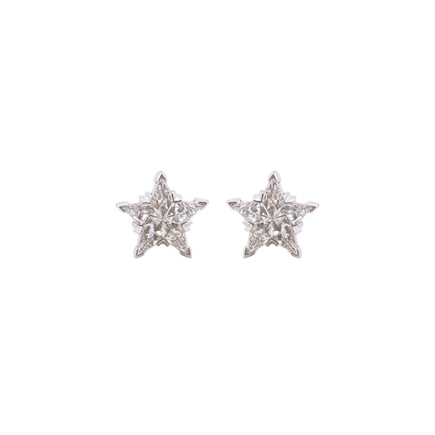 Princess Diamond Stud Earrings - 0.43 TCW, 14K White Gold