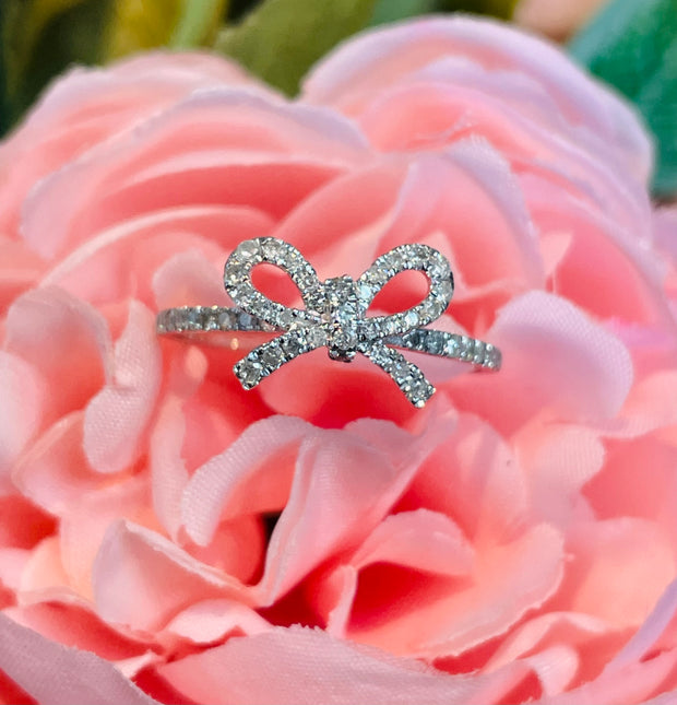 Tiffany & Co. Bow Authentic Ribbon Diamond Ring K18 RG Rose Gold Japan #102  | eBay
