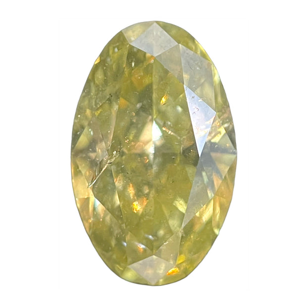 1.69 CARAT OVAL BRILLIANT GIA CERTIFIED FNC INT YEL COLOR I1 CLARITY NATURAL DIAMOND