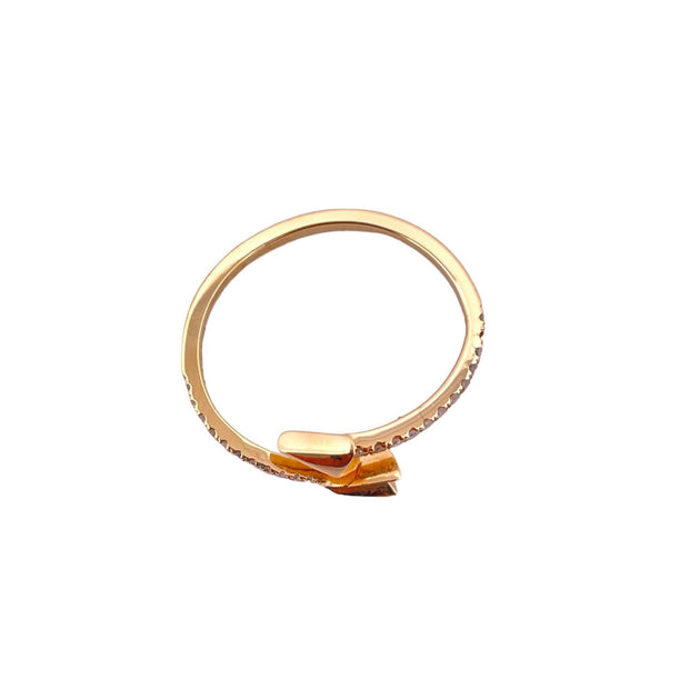 Arrow Diamond Ring - 14K Yellow Gold