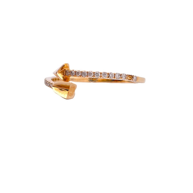 Arrow Diamond Ring - 14K Yellow Gold