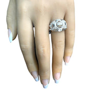Basket Dome Diamond Ring - 14K White Gold