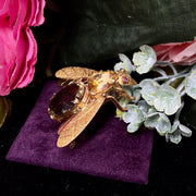 18k Yellow Gold Citrine Dragon Fly Pin