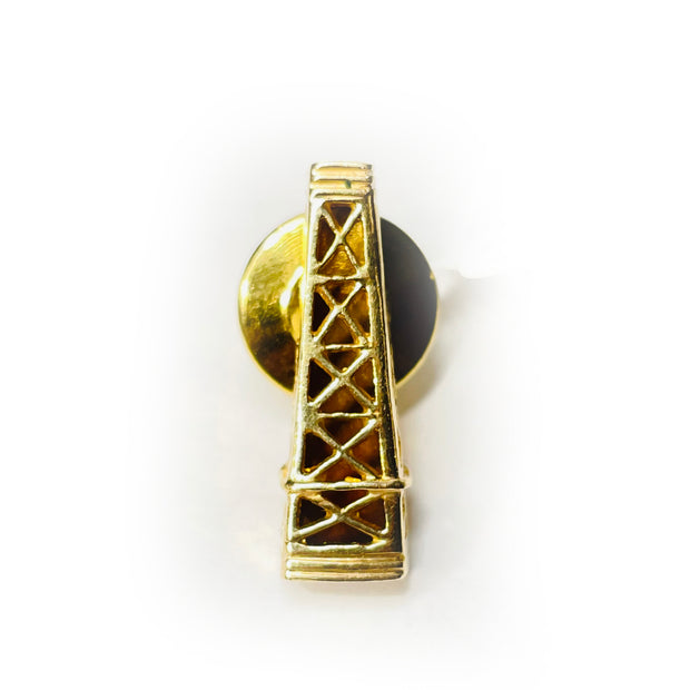 14k Yellow Gold Tower Tie Pin