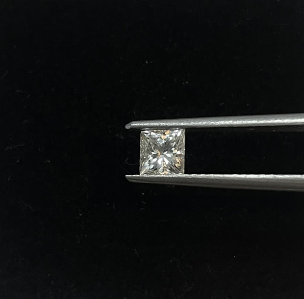 GIA-certified 0.54 Carat Princess Cut A Classic I SI2 Diamond,