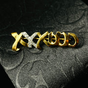 Tiffany & Co 18k Two Tone Gold XOXO Brooch