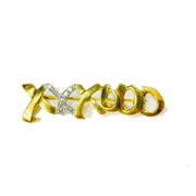 Tiffany & Co 18k Two Tone Gold XOXO Brooch
