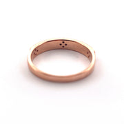 18k Rose Gold Pink Enamel Natural Diamond Ring