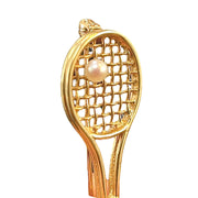 Larter & Sons Tennis Racket Brooch with Pearl