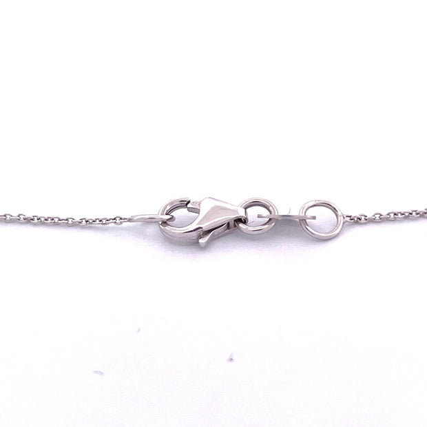 Enchanting 18K White Gold Ruby Butterfly Necklace