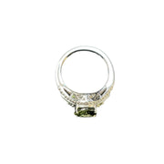 3.60 CT Tsavorite Gemstone and Diamond Ring