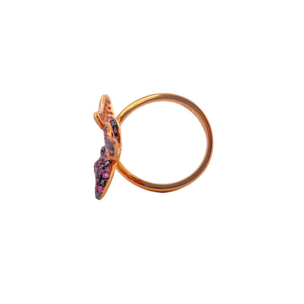 Gemstone Butterfly Harmony Ring - 18K Rose Gold