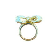 3.15 TCW Bow Diamond Ring - 18K Yellow Gold