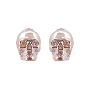 Skull Shape Diamond Earring - 0.40 CTW, 18K White Gold