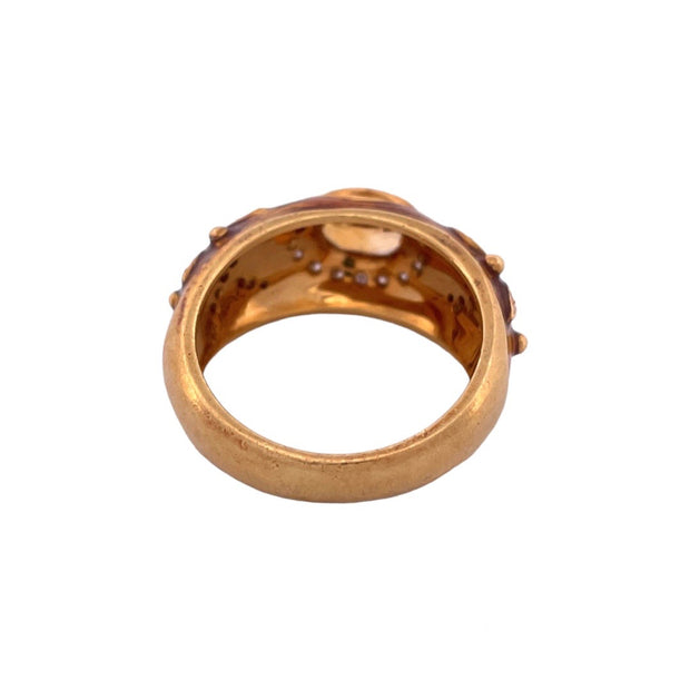 Radiant Citrine 18K Gold Ring