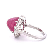 Exquisite Platinum Ruby and Diamond Ring