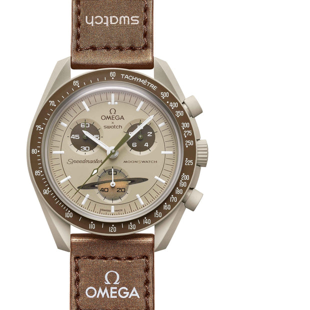 Brand New Omega X Swatch MISSION TO SATURN Bioceramic Wristwatch