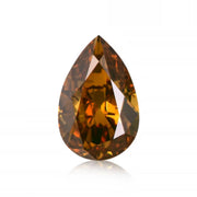 0.41 CARAT PEAR BRILLIANT GIA CERTIFIED FANCY DEEP BROWN-ORANGE DIAMOND