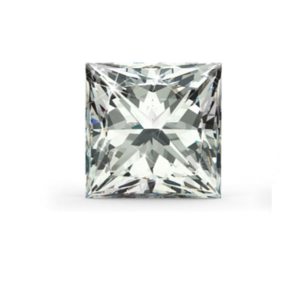 GIA-certified 0.54 Carat Princess Cut A Classic I SI2 Natural Diamond