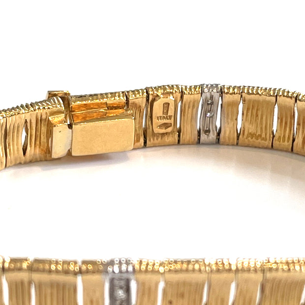18K Yellow Gold Natural Diamond Bracelet