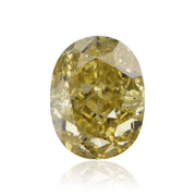 GIA Certified 1.31Carat Fancy Brownish Yellow VVS1 Oval Cut Natural Diamond