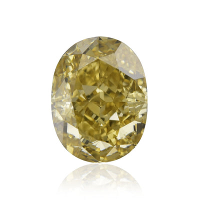 GIA Certified 1.31CT Fancy Brownish Yellow VVS1 Oval Cut Diamond