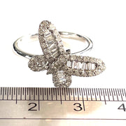 Gorgeous 14K Gold Butterfly Ring with 1.00 Total Carat Weight Natural Diamond