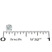 Stunning  3/8  Carat Weight Natural Diamond Solitaire Stud Earrings in 14K White Gold