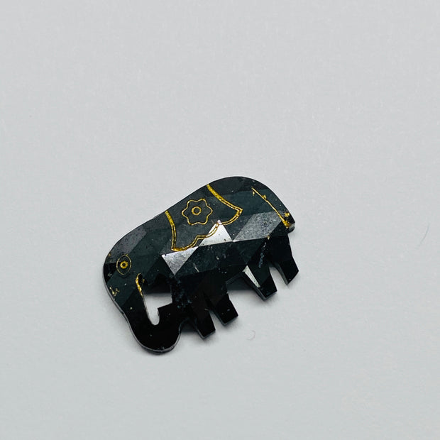 Extremely Rare 5.98 Carat Elephant Cut Black Diamond