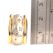 Beautiful Yellow Gold Diamond Hoop Earrings