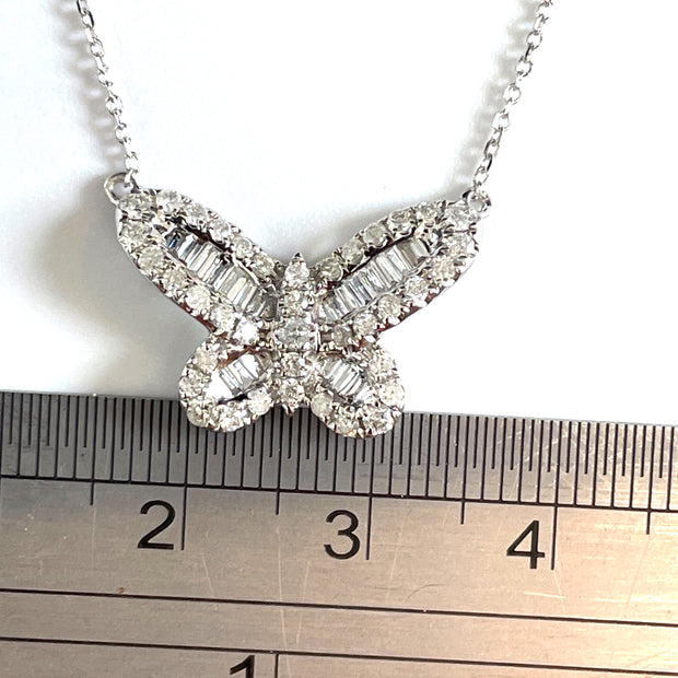 Gorgeous Diamond Butterfly Necklace