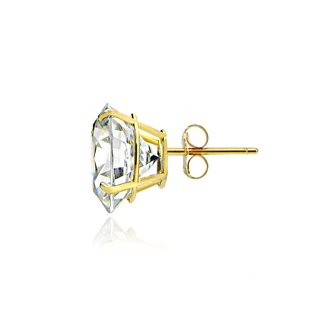 Radiant 18K White/Yellow Gold 2.0TCW Natural Diamond Stud Earrings